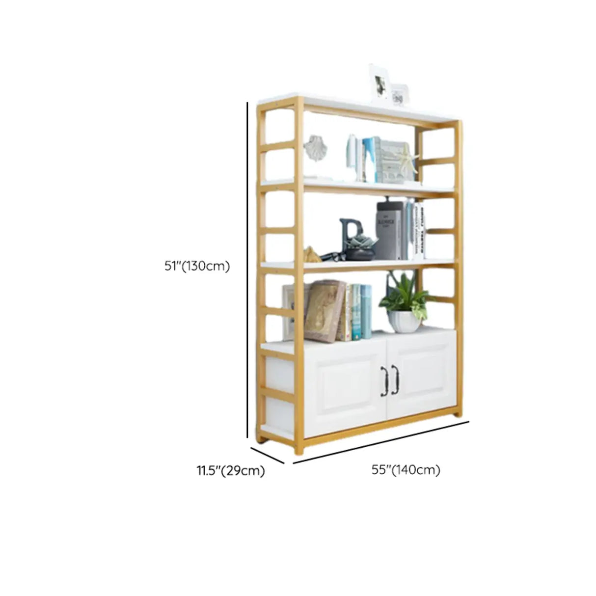 Modern Steel Open Back Storage Standard Bookcases Image - 30