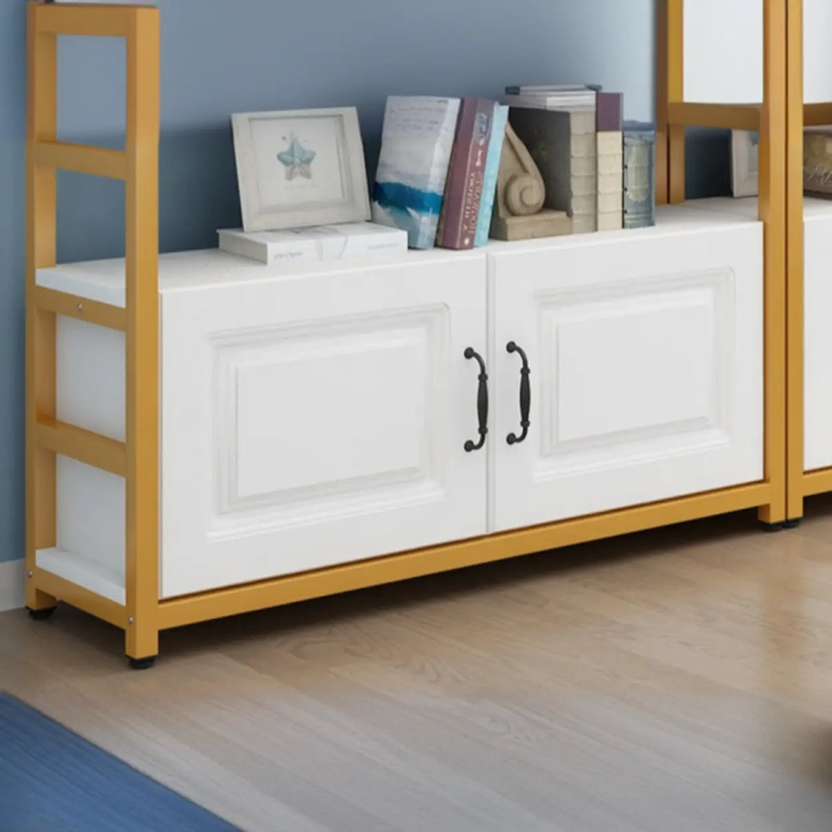 Modern Steel Open Back Storage Standard Bookcases Image - 4