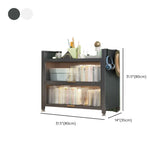 Modern Steel Vertical Shelf Display Bookcase White #size