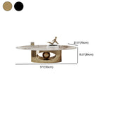 Modern Stone White Oval Stain-Resist Coffee Table Image - 11