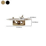 Modern Stone White Oval Stain-Resist Coffee Table Image - 12