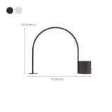 Modern Style Minimalist Arched LED Metal Table Lamp Image - 17