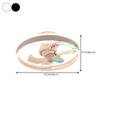 Modern Stylish Circular 5 Blades LED Ceiling Fan Light Image - 16