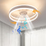 Modern Stylish Circular 5 Blades LED Ceiling Fan Light Image - 3