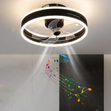 Modern Stylish Circular 5 Blades LED Ceiling Fan Light Image - 4