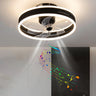 Modern Stylish Circular 5 Blades LED Ceiling Fan Light Image - 4
