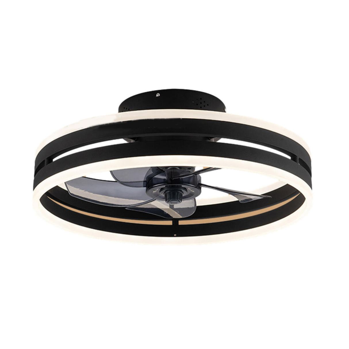 Modern Stylish Circular 5 Blades LED Ceiling Fan Light Image - 5