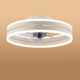 Modern Stylish Circular 5 Blades LED Ceiling Fan Light Image - 7