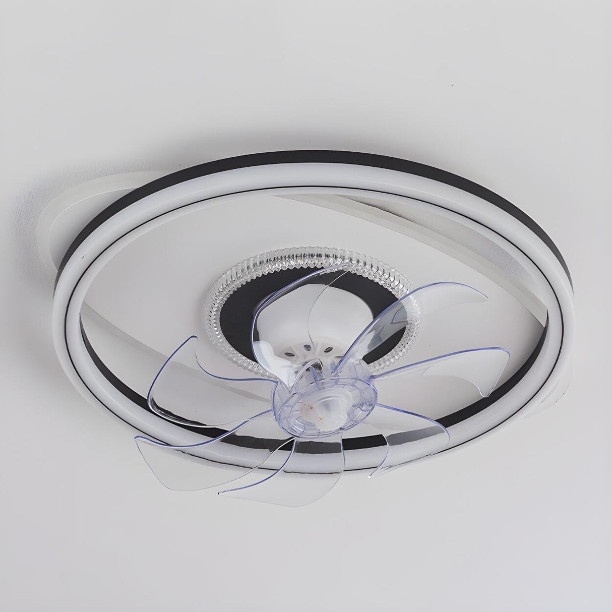 Modern Stylish Circular 7 Blade Ceiling Fan With Light Image - 11