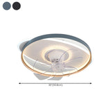 Modern Stylish Circular 7 Blade Ceiling Fan With Light #size