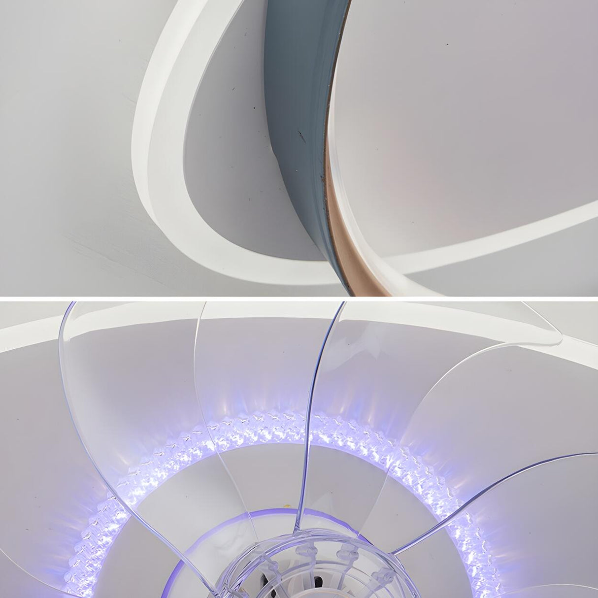 Modern Stylish Circular 7 Blade Ceiling Fan With Light Image - 4