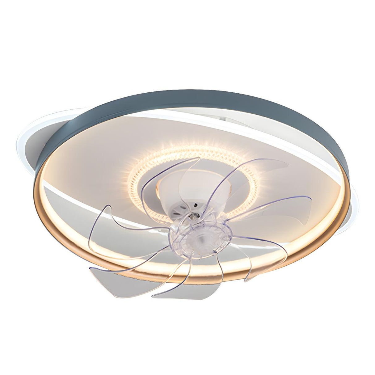 Modern Stylish Circular 7 Blade Ceiling Fan With Light Image - 5