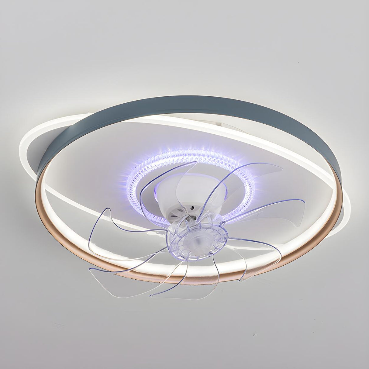 Modern Stylish Circular 7 Blade Ceiling Fan With Light Image - 6