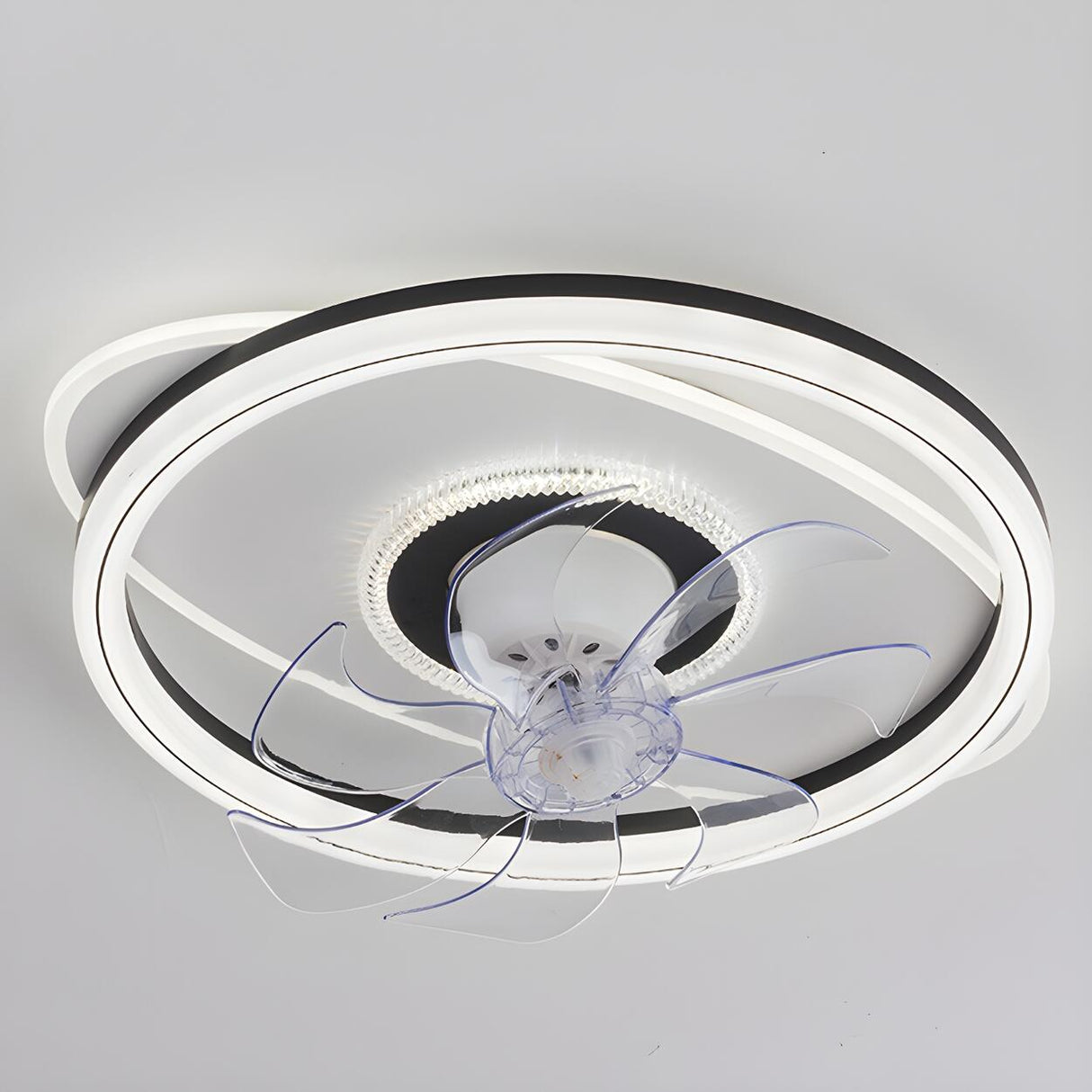 Modern Stylish Circular 7 Blade Ceiling Fan With Light Image - 7