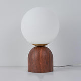 Modern Stylish Metal Base White Spherical Table Lamp Image - 13
