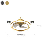 Modern Stylish Ring Ceiling Fan with Multiple Lights #size