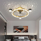 Modern Stylish Ring Ceiling Fan with Multiple Lights Image - 4