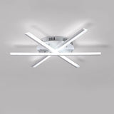 Modern Large White Sunburst Semi-Flush Mount Light Image - 9