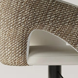 Modern Swivel Adjustable Brown Leather Bucket Back Bar Stool Image - 12