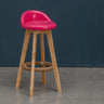 Modern Swivel Bar Stool with Backrest and Upholstered Seat Image - 10