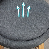 Modern Swivel Bar Stool with Backrest and Upholstered Seat Image - 11