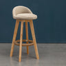 Modern Swivel Bar Stool with Backrest and Upholstered Seat Image - 15