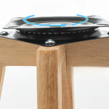 Modern Swivel Bar Stool with Backrest and Upholstered Seat Image - 16