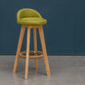 Modern Swivel Bar Stool with Backrest and Upholstered Seat Image - 17