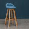 Modern Swivel Bar Stool with Backrest and Upholstered Seat Image - 21