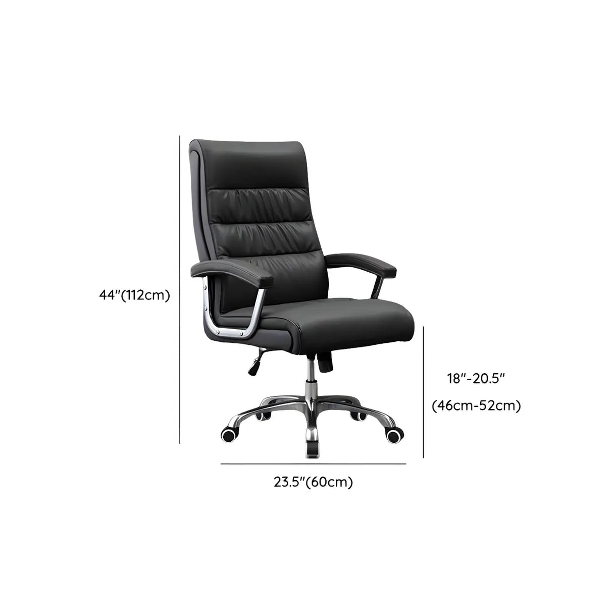 Modern Swivel Black Adjustable Seat Leather Office Chair 