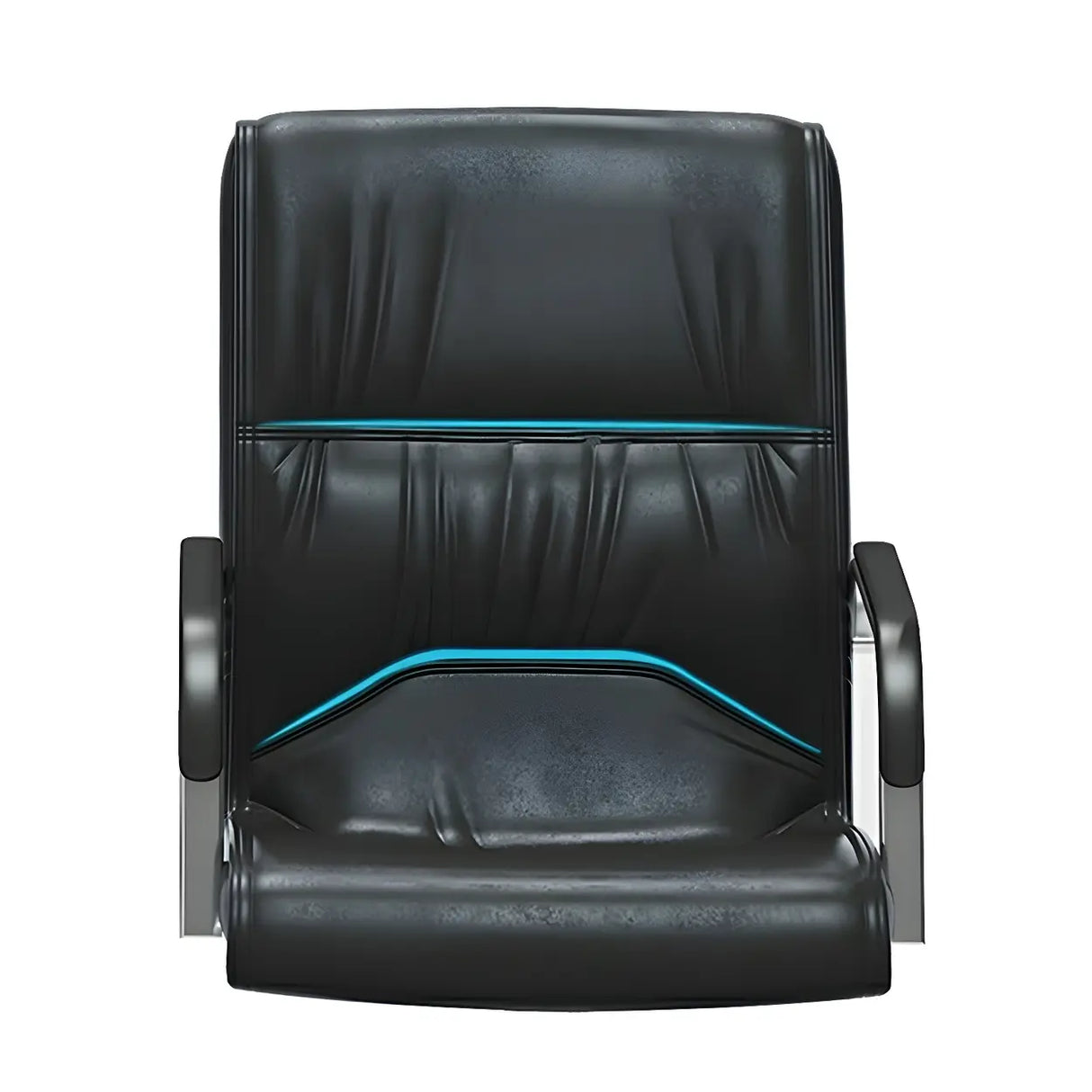 Modern Swivel Black Adjustable Seat Leather Office Chair Image - 6