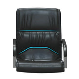 Modern Swivel Black Adjustable Seat Leather Office Chair Image - 6