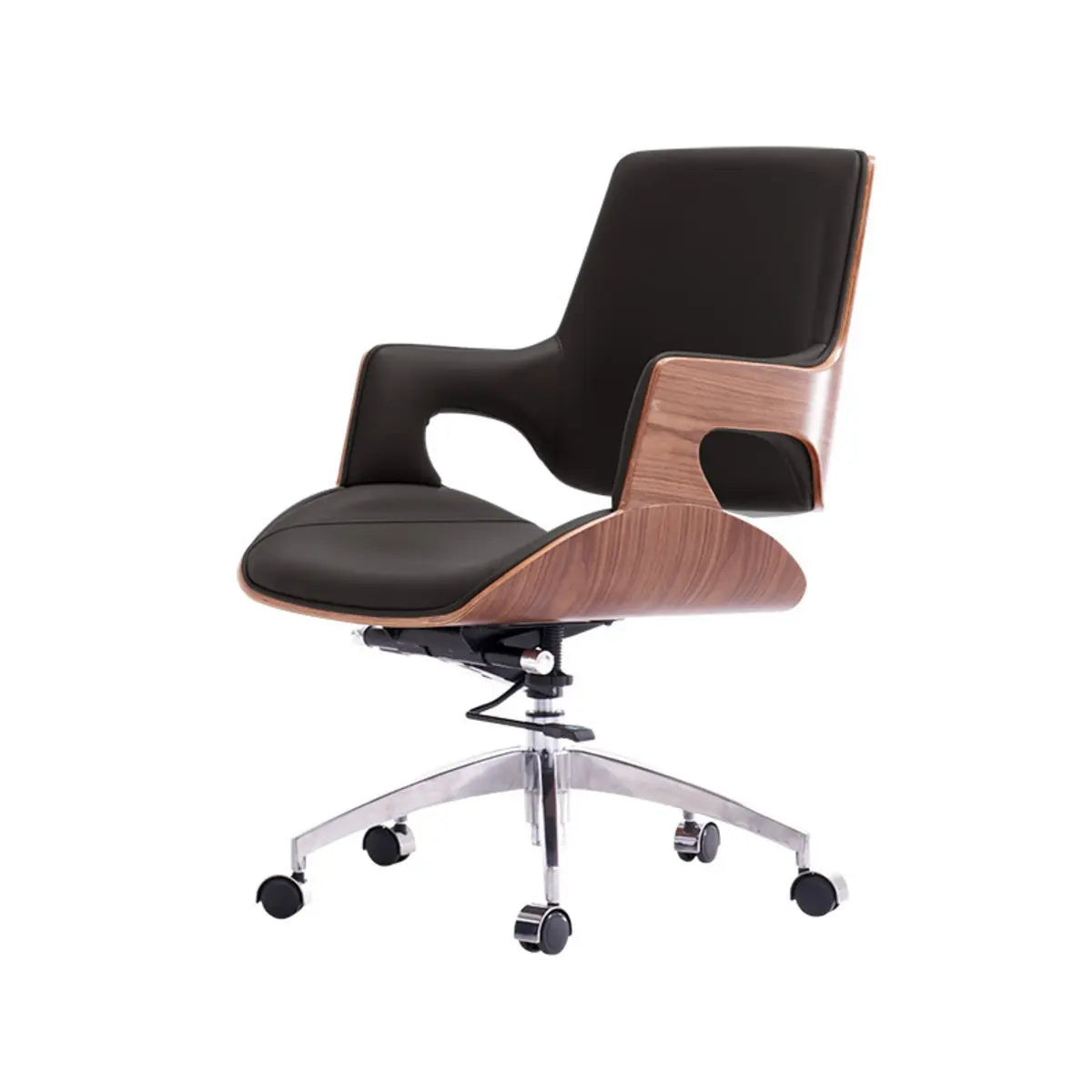 Modern Swivel Conference Silver Base Office Chairs Image - 3