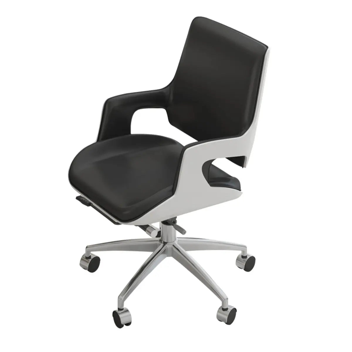 Modern Swivel Conference Silver Base Office Chairs Image - 8