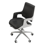 Modern Swivel Conference Silver Base Office Chairs Image - 8