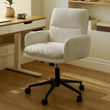 Modern Swivel Task Black Base and Wheels Office Chair Image - 1