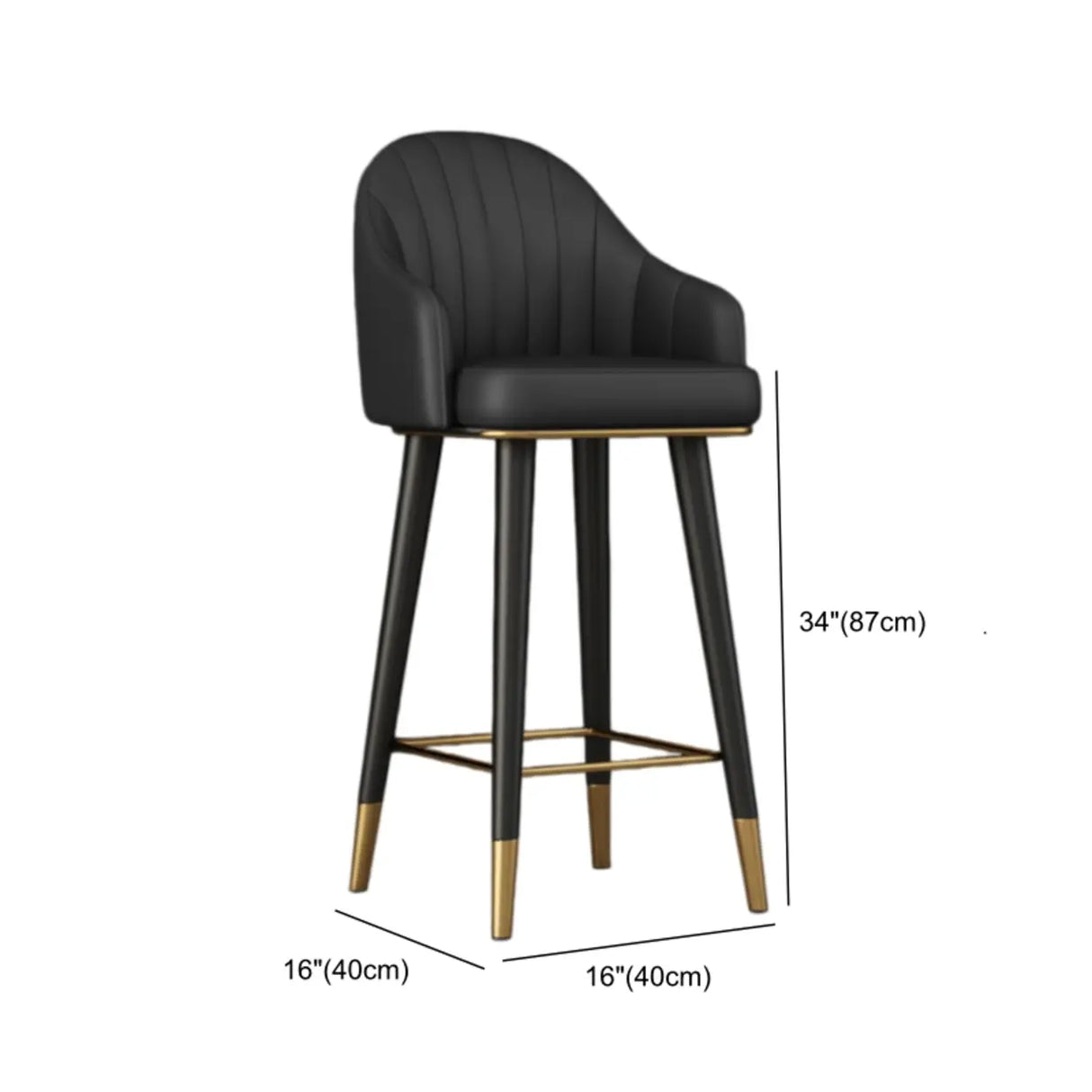 Modern Swivel Upholstered Bar Stool with Footrest 