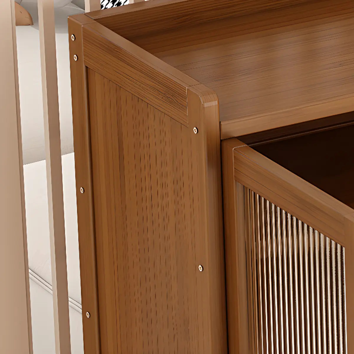 Modern Tall Metal Shoe Cabinet Entryway Grey Adjustable Image - 12