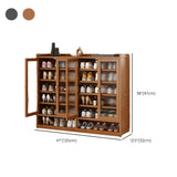 Modern Tall Metal Shoe Cabinet Entryway Grey Adjustable Image - 21