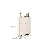 Modern Tall Shoe Cabinet Wood Hallway White 6 Compartments Image - 23