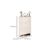 Modern Tall Shoe Cabinet Wood Hallway White 6 Compartments Image - 26