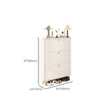 Modern Tall Shoe Cabinet Wood Hallway White 6 Compartments Image - 29