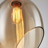 Modern Teardrop Blue Clear Glass Pendant Light Image - 10