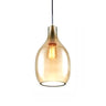 Modern Teardrop Blue Clear Glass Pendant Light Image - 5