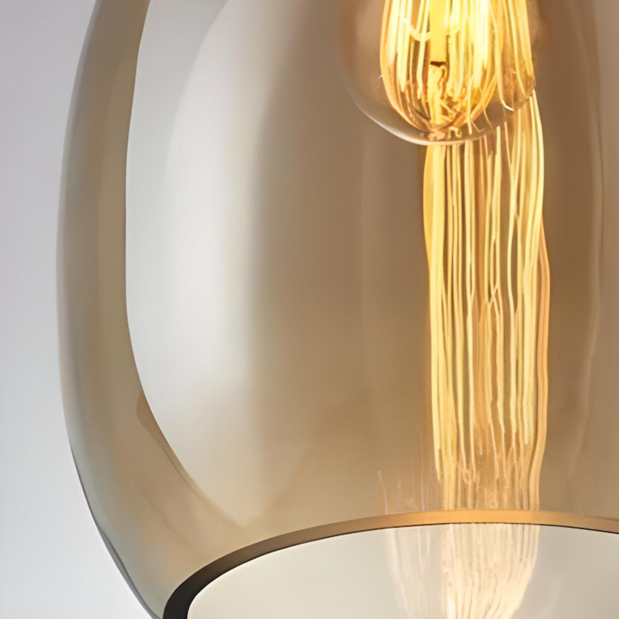 Modern Teardrop Blue Clear Glass Pendant Light Image - 9