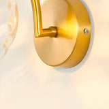 Modern Textured Glass Globe Black Vanity Wall Light Image - 17