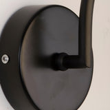 Modern Textured Glass Globe Black Vanity Wall Light Image - 18
