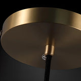 Modern Textured Glass Square Crystal Bedroom Pendant Light Image - 6