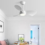 Modern Three-Blade Wooden Ceiling Fan with LED Light Image - 6