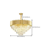 Modern Tiered Gold Crystal Chandelier Adjustable Height Image - 18